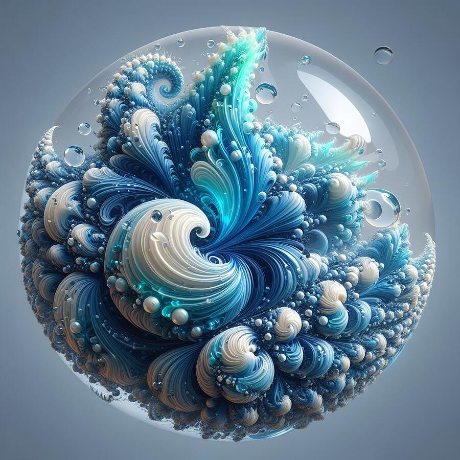 Blue in a Sphere Digital Art by Pat Goltz - Fine Art America