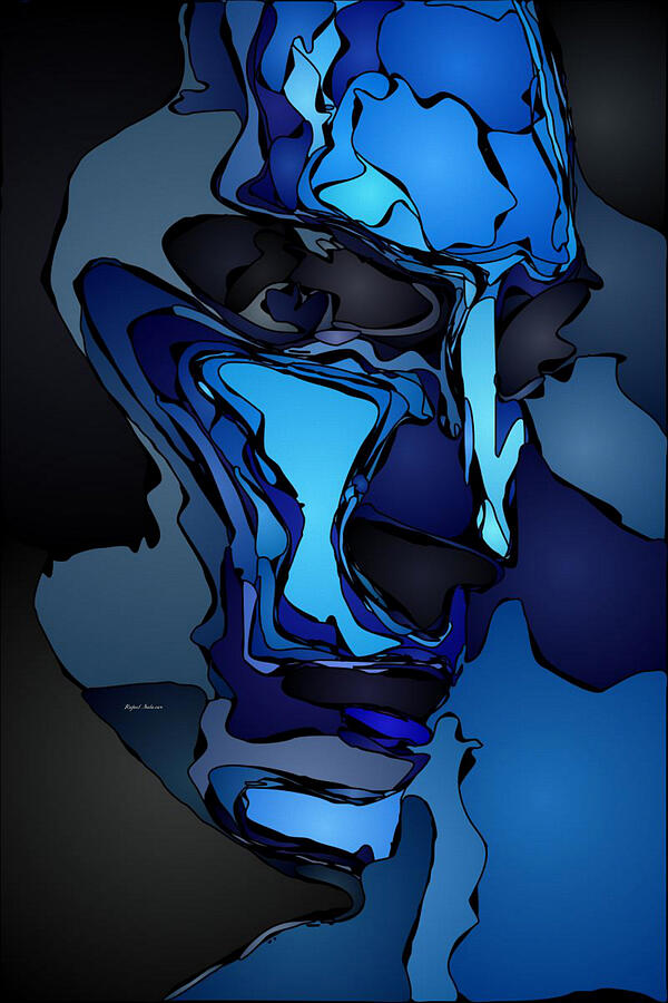 Blue is the New Black Painting by Rafael Salazar