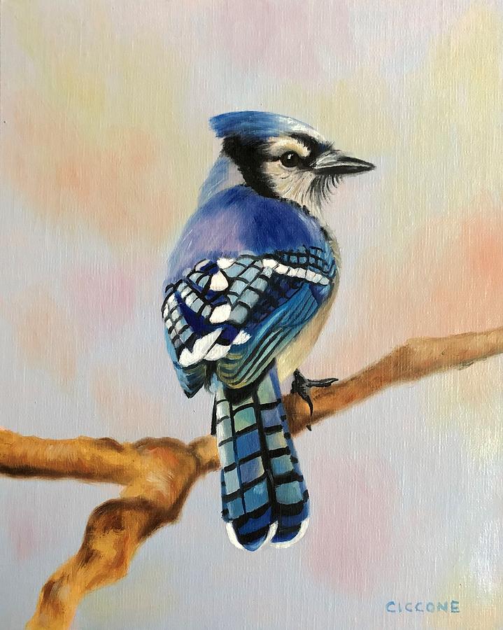 Blue Jay Painting by Jill Ciccone Pike