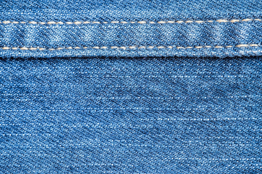 Blue Jeans Texture Background. Photograph