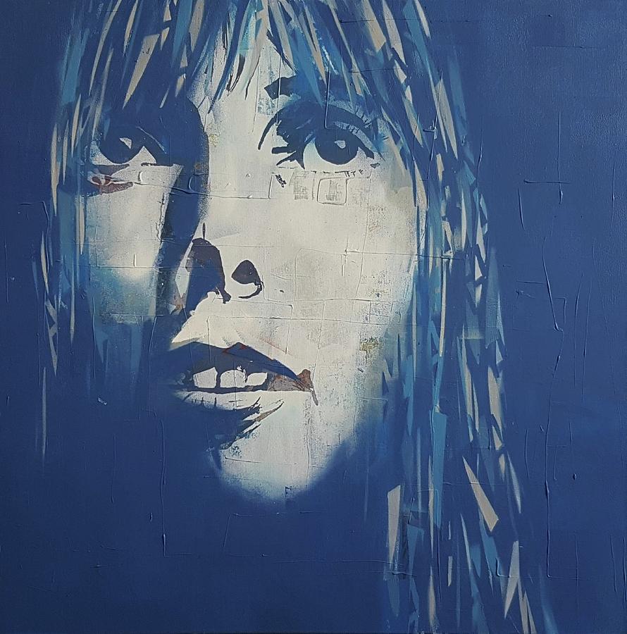 Blue - Joni Mitchell Painting by Paul Lovering
