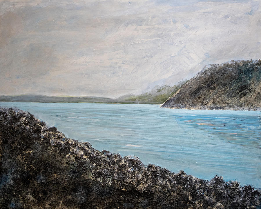Nature Painting - Blue lagoon by Katya Kononenko