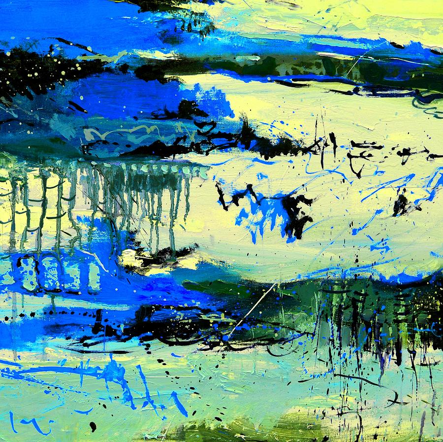 Blue lagoon Painting by Pol Ledent