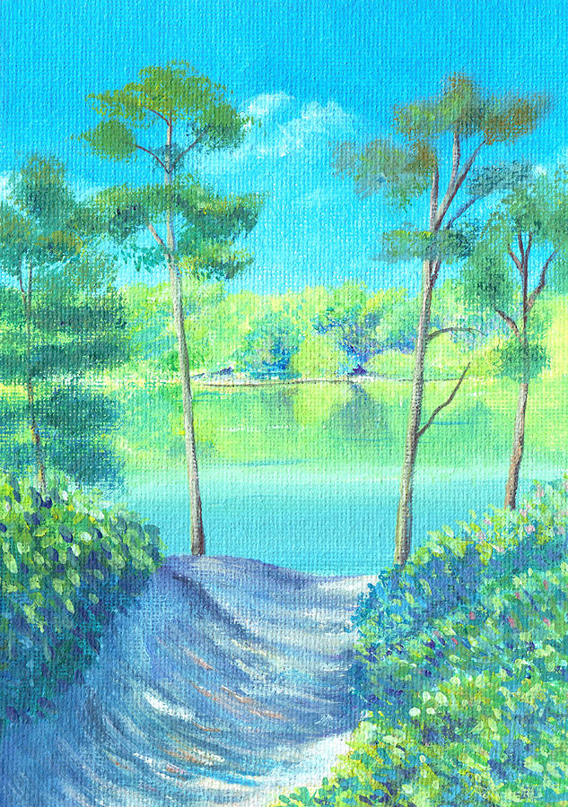 Blue Lake II Painting by Elizabeth Lock