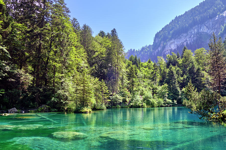 Blue Lake. Swisszerland Photograph by Guido Montanes Castillo - Fine ...