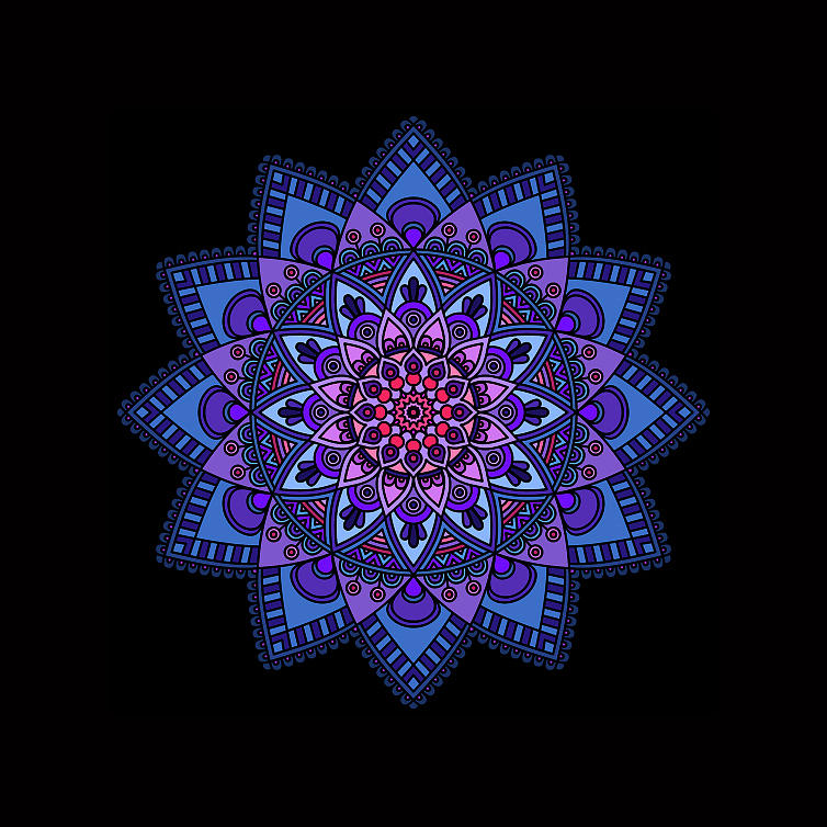Blue Lavender Spiral Digital Art by G Lamar Yancy