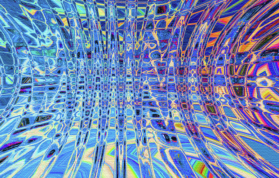 Blue Light On The Floor Abstract Digital Art by Tom Janca