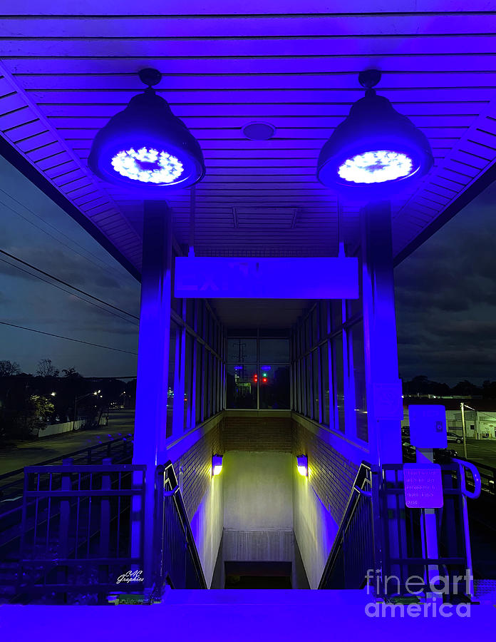 Blue Light Station Photograph by CAC Graphics