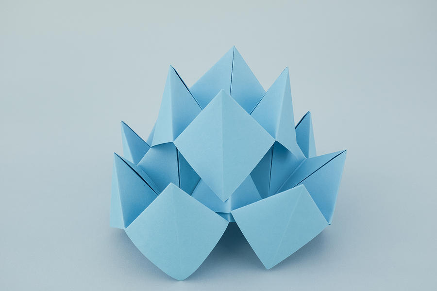 Blue Lotus Origami Photograph by Catherine MacBride