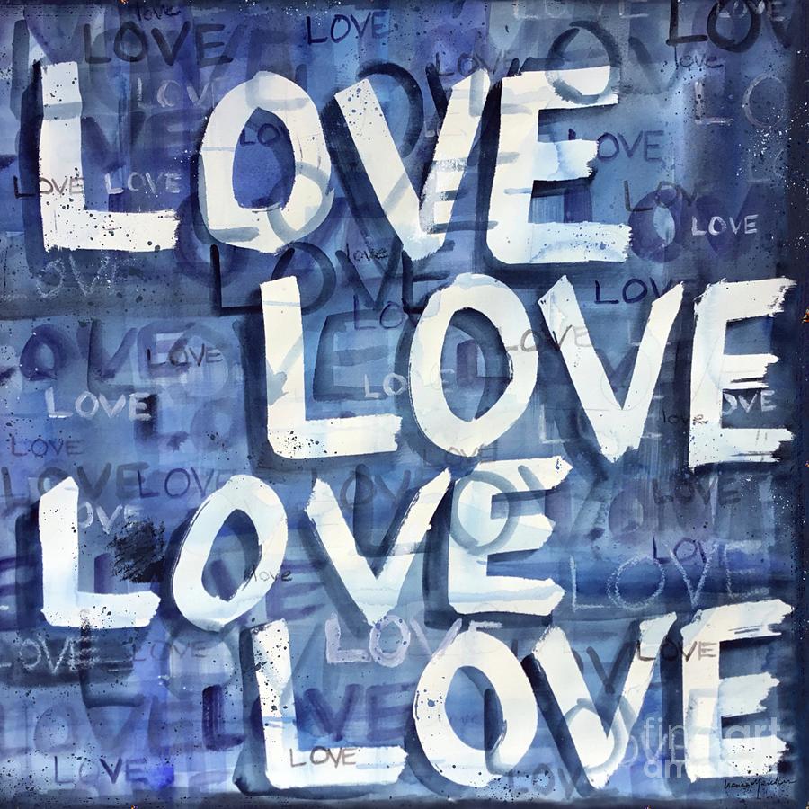 Blue Love Painting by Liana Yarckin