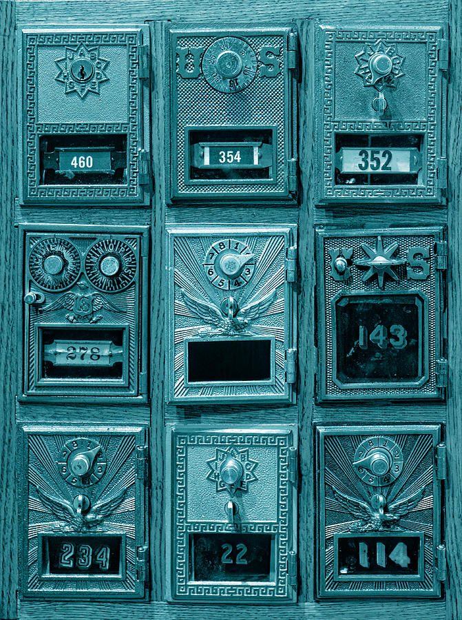 Blue Mail Boxes Photograph By Susan Stone Fine Art America 