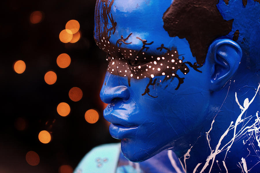 Blue Man Profile Photograph by Joseph Skompski