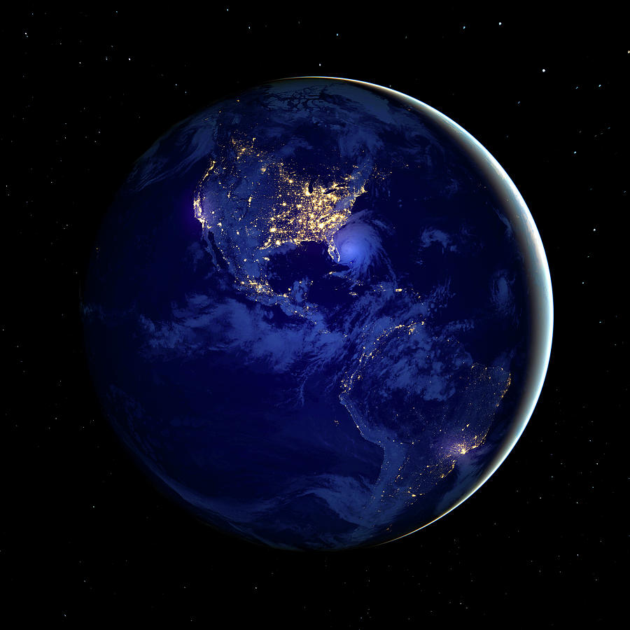 Blue Marble - North and South America Photograph by Mark Andrew Thomas
