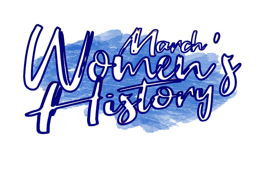 Blue March Womens History Month Digital Art by Delynn Addams