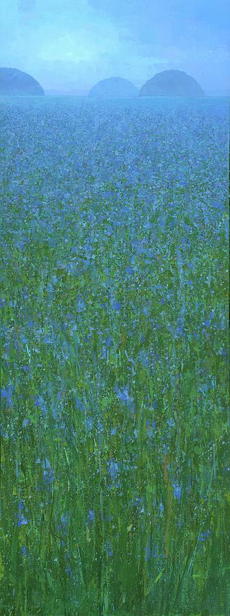 Tree Painting - Blue Meadow 1 by Steve Mitchell