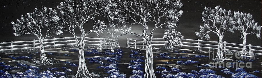 Blue Medadow Painting by Kenneth Clarke