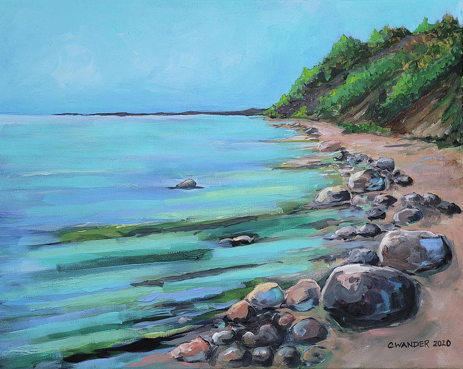 Beach Painting - Blue Meditation by Carol Wander