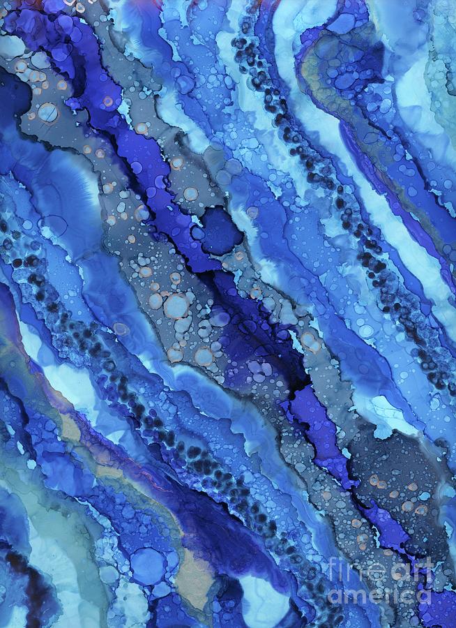 Abstract Painting - Blue Medley by Geneva Dehkurdi