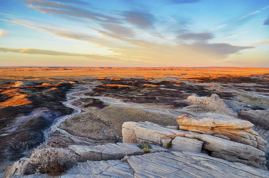 Blue Mesa Painted Desert Landscape Photograph by Kyle Hanson