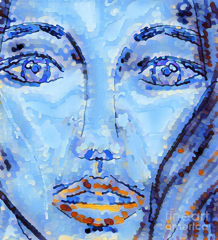 Blue miss Digital Art by Jacinta Hunt Fine Art America