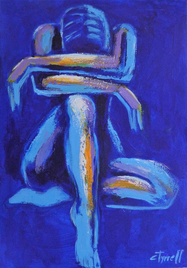 Blue Mood 7 - Female Nude Painting by Carmen Tyrrell