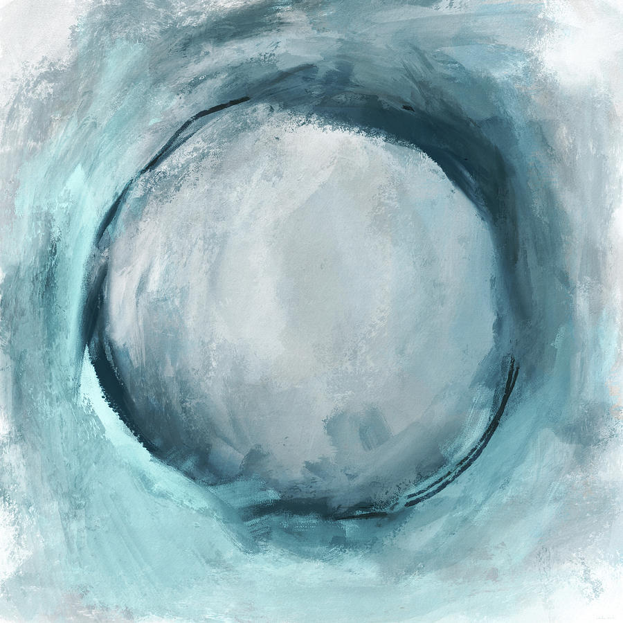 Blue Moon- Art by Linda Woods Mixed Media by Linda Woods