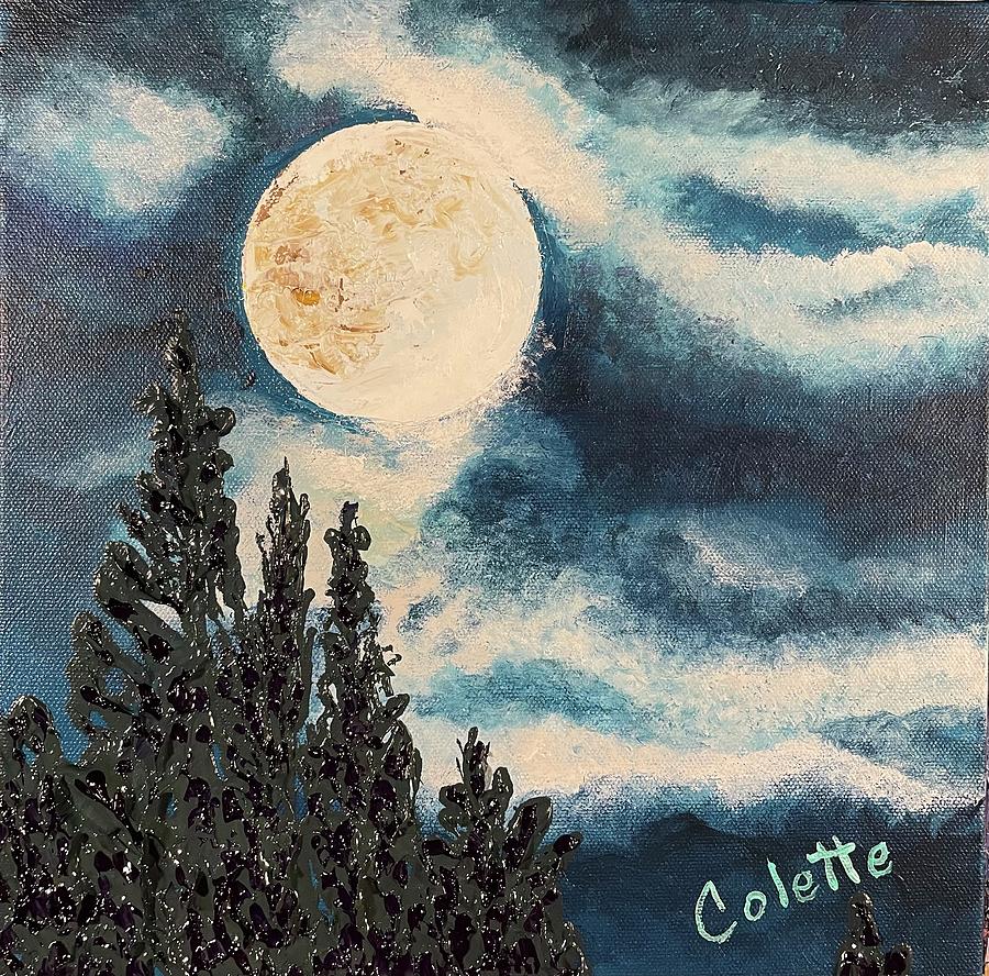 Blue Moon Painting by Colette Lee
