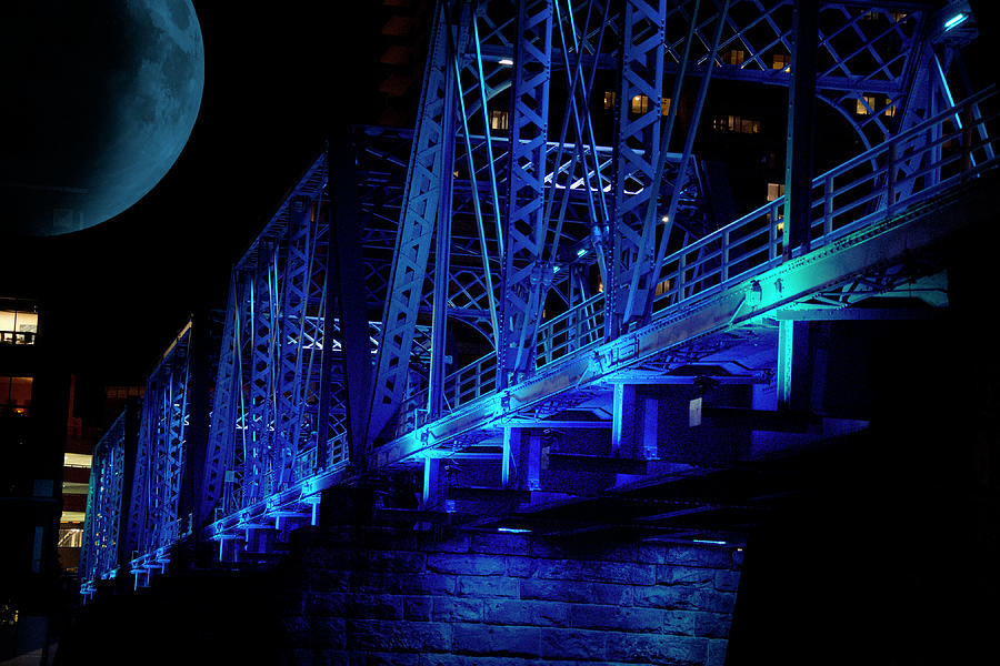 Blue Moon Downtown Photograph by Evie Carrier