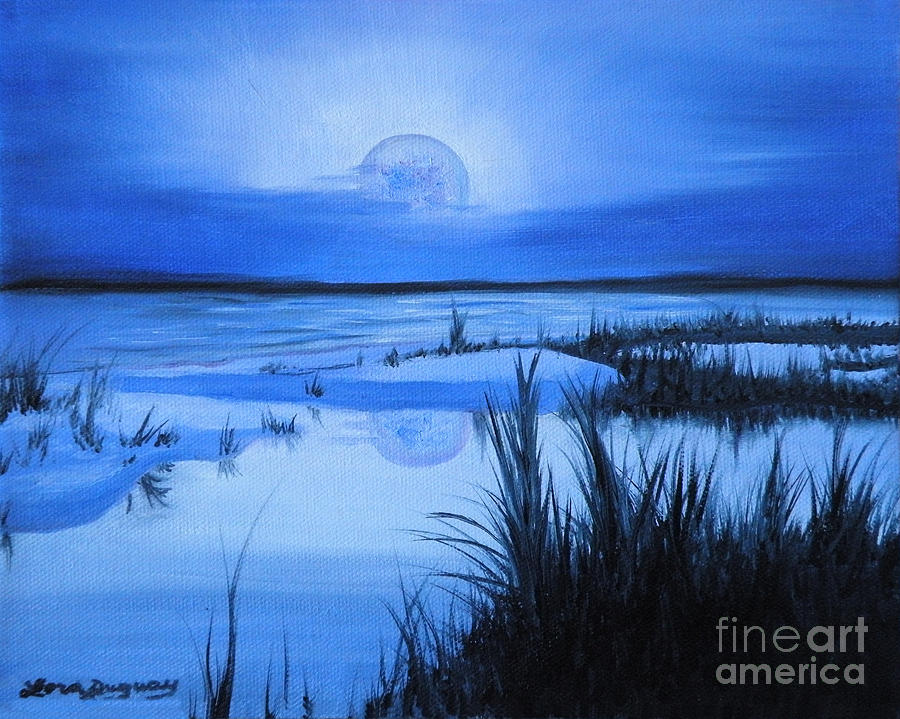 Blue Moon Painting by Lora Duguay