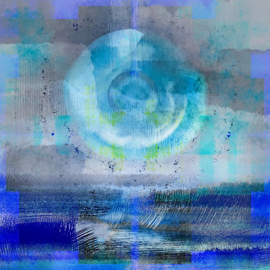 Blue Moon Ocean Digital Art By Jacob Von Sternberg - Fine Art America