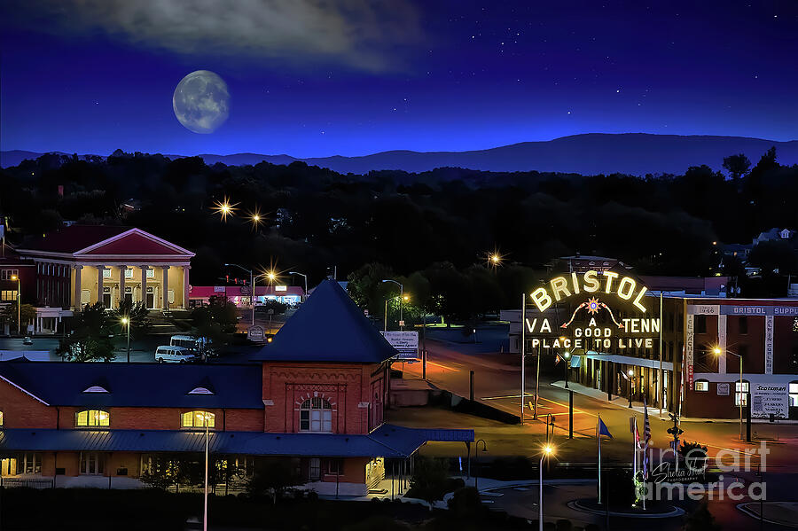 Blue moon over Bristol Photograph by Shelia Hunt