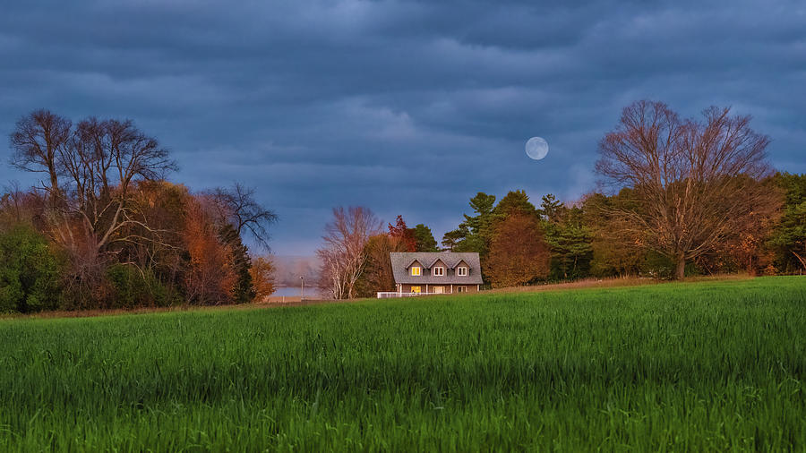 Blue Moon Over Farmview Photograph by Dee Potter