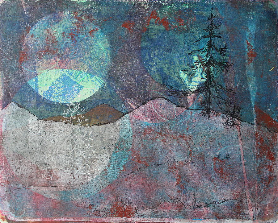 Blue Moon Painting by Ruth Kamenev