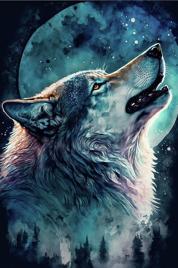 Blue Moon Spirit Wolf Photograph by Athena Mckinzie - Pixels