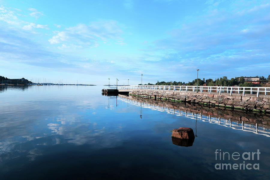 Blue Morning At The Pier Photograph