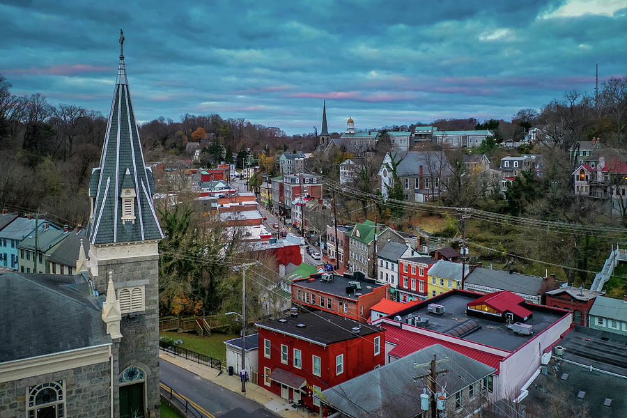 Blue Morning Photograph by Historic Ellicott City By Air - Fine Art America