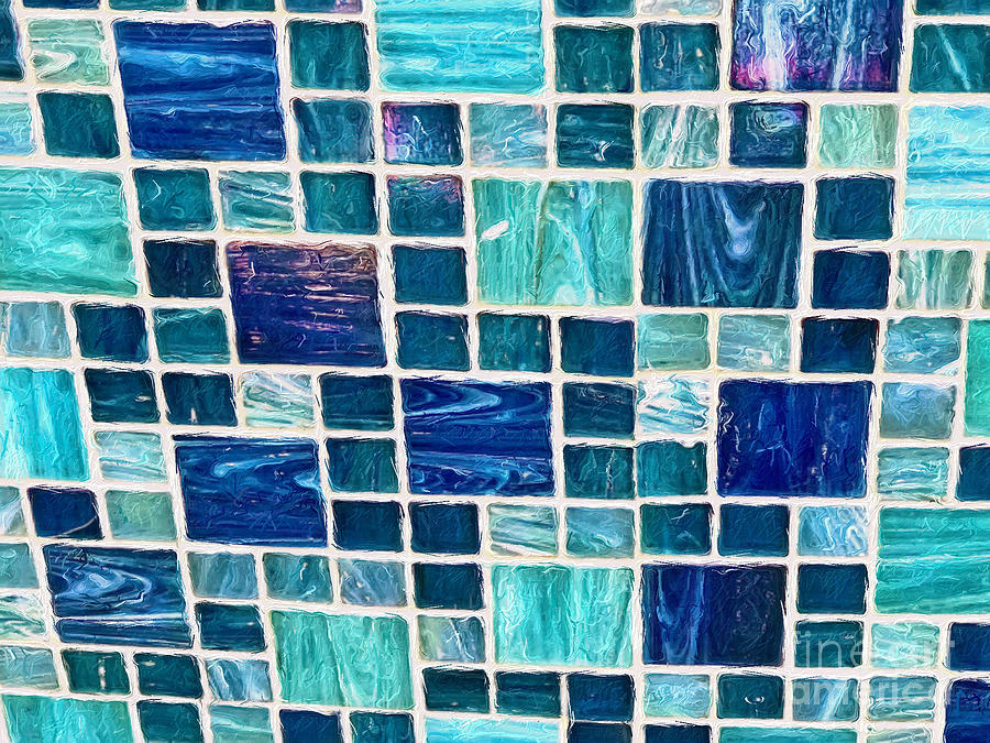 Blue Mosaic Photograph by Carol Riddle