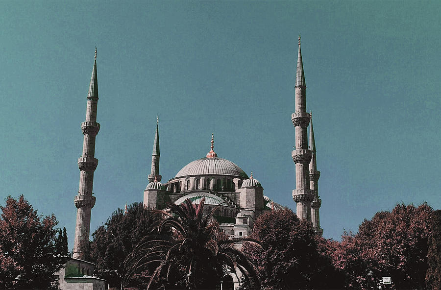 Blue Mosque In Istanbul - Surreal Art By Ahmet Asar Digital Art