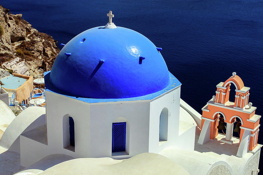 Blue Mosque Santorini Photograph by Andrei Foto - Fine Art America