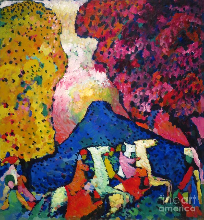 Blue Mountain 1908 Painting by Wassily Kandinsky