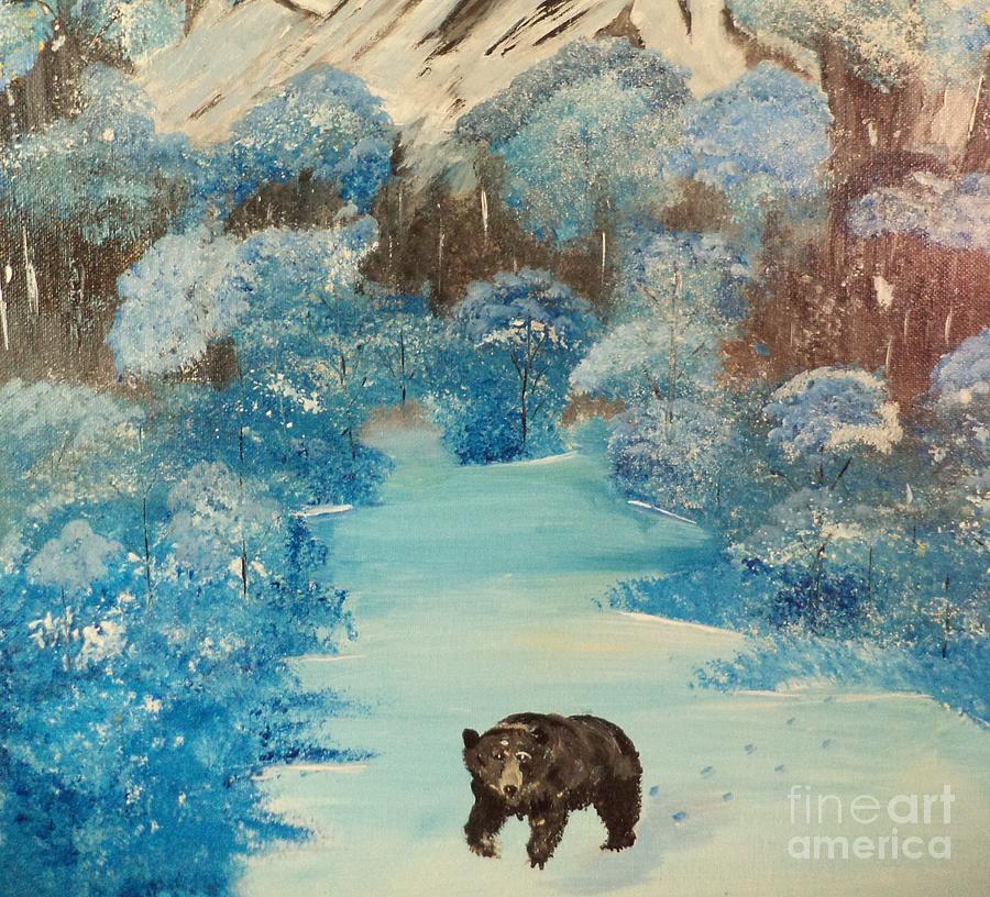 Blue Mountain Bear Painting # 278 Painting by Donald Northup