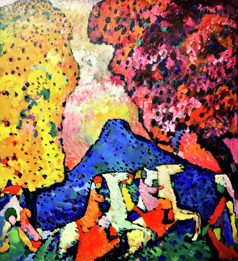 Blue Mountain by Wassily Kandinsky 1909 Painting by Wassily kandinsky