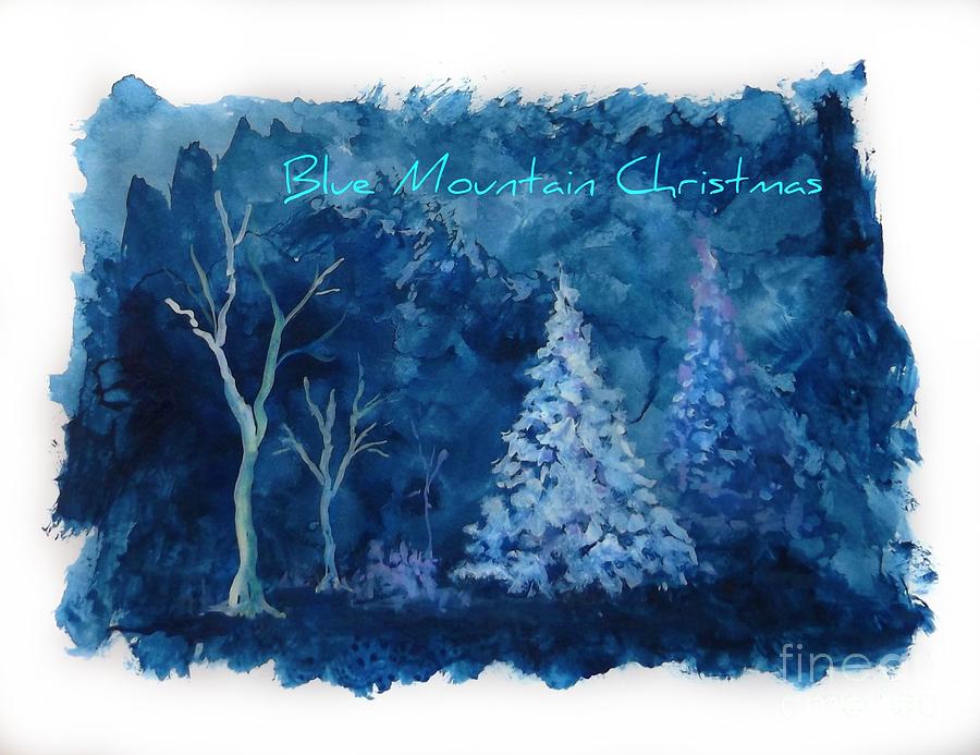 Blue Mountain Christmas Painting by David Neace CPX