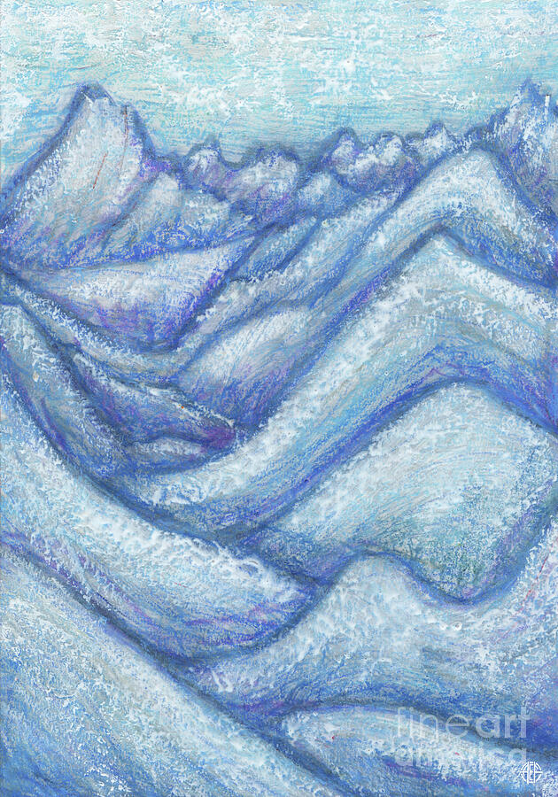 Blue Mountain Ice  Painting by Amy E Fraser