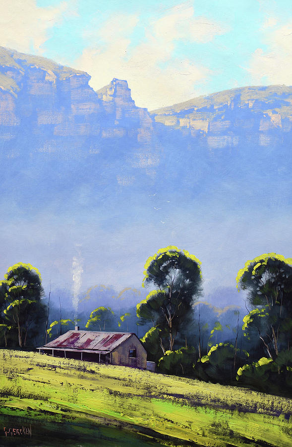 Blue Mountains Farm House Painting