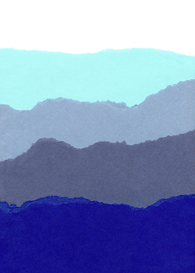 Blue mountains Mixed Media by Francine Rondeau
