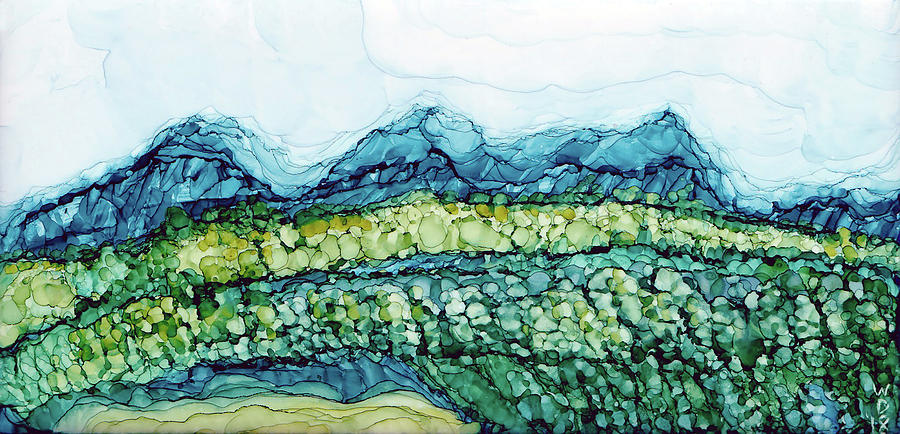 Blue Mountains Painting by Winonas Sunshyne