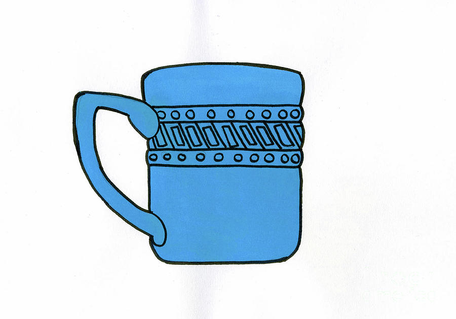 Blue Mug Painting by Norma Appleton