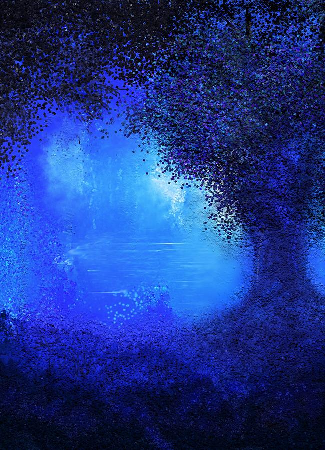Blue Mystic Forest Digital Art by Robert Rearick