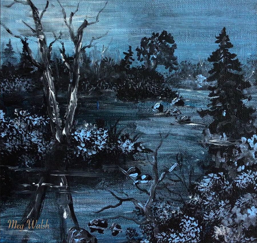 Blue night Painting by Megan Walsh